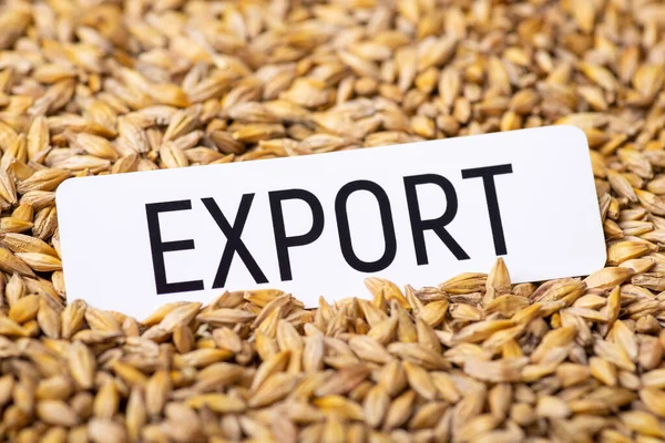 Paper Inscription Export Barley Grains Trade Barley Countries — 图库照片