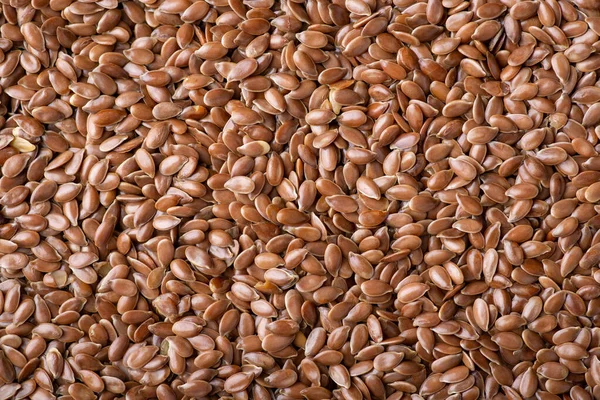 Flat Background Linen Seeds Dried Linen Grain Background — 图库照片