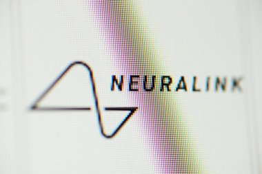 Neuralink logo on computer screen, close-up. Chernihiv, Ukraine - 15 January 2022