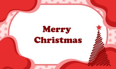 Geometrik akışkan tarzda Noel temalı tebrik kartı