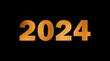 Siyah ekranlı 2024 altın animasyon 