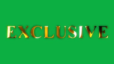 Yeşil ekran ile 4k özel metin altın etkisi animasyonu