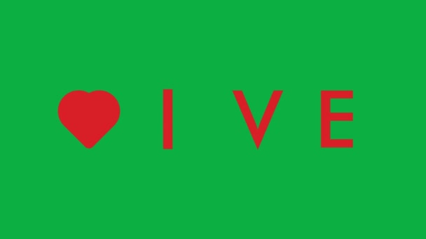 Minimalistisk Animation Kärlek Text Form Kärlek Med Röd Färg Vit — Stockvideo