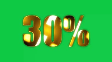 4k% 30 metin altın etkisi yeşil ekran animasyonu