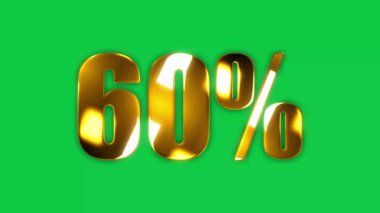 4k% 60 metin altın etkisi yeşil ekran animasyonu