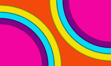 Soyut arkaplan ile kağıt kesimi tasarımı. İş sunumları, afişler, el ilanları, posterler ve davetiyeler için vektör tasarımı. Renkli renk