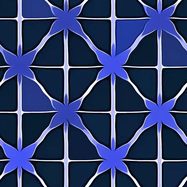 abstract vector stained-glass mosaic background-blue and violet