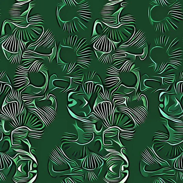 abstract vector background with green leaves