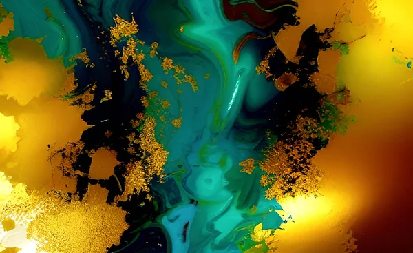 abstract background with oil paints streaks and splashes