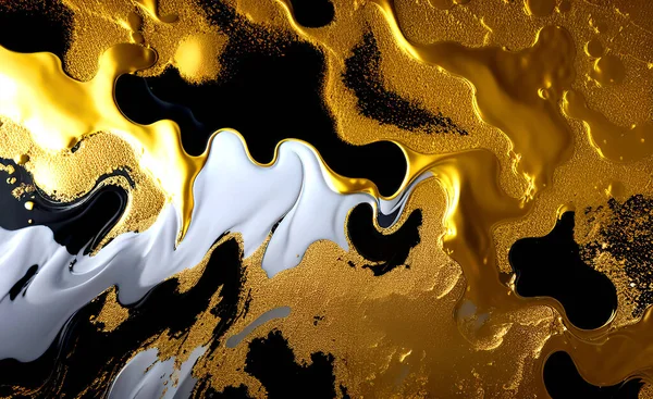 yellow liquid pattern. fluid abstract hand-painted watercolor texture