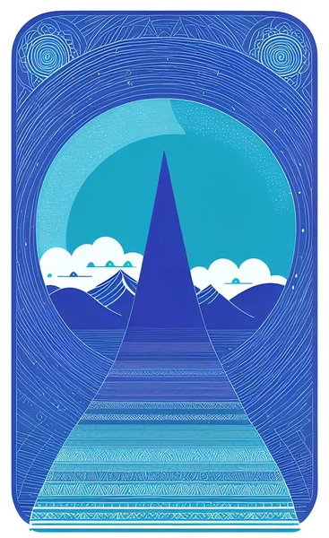 vector illustration of a background for the design of the sea, clouds, sky, sun, trees,