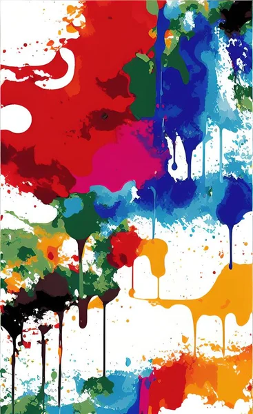 abstract background with colorful paint splashes