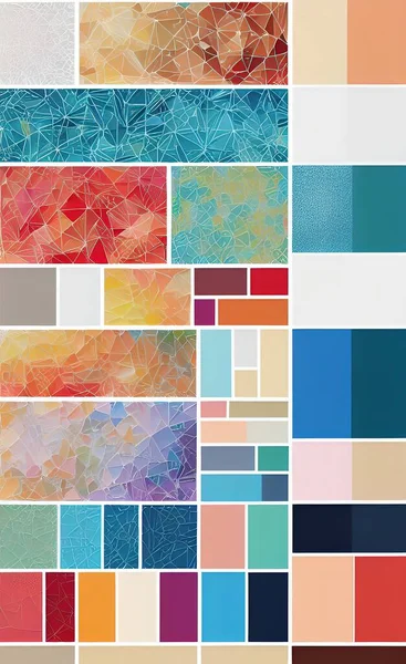 colorful mosaic pattern of different colors and shapes