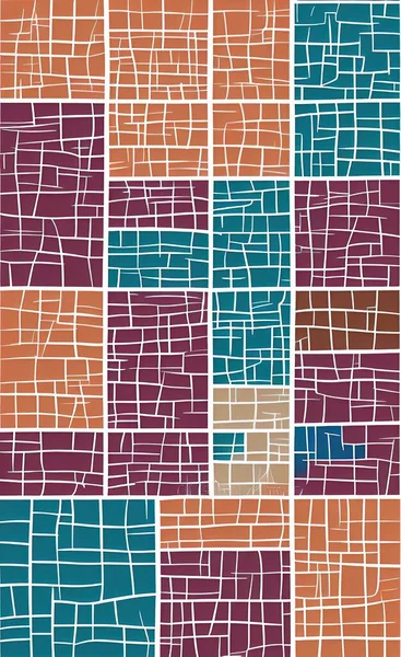 seamless pattern with different colored squares