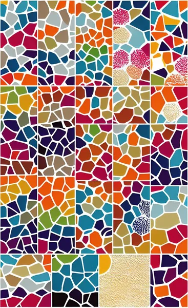 seamless pattern with colorful mosaic texture