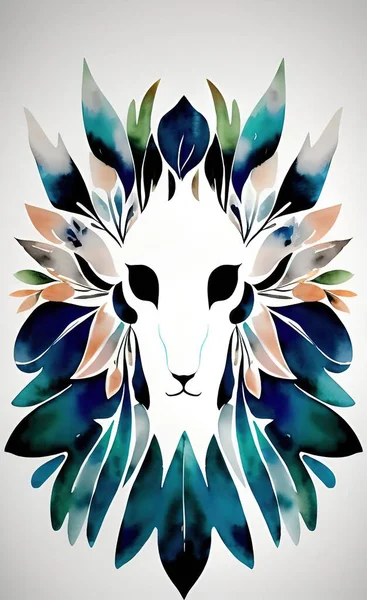 abstract background with peacock lion