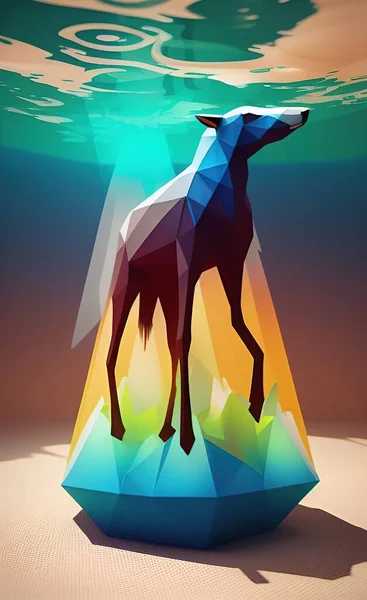 low poly abstract vector art illustration