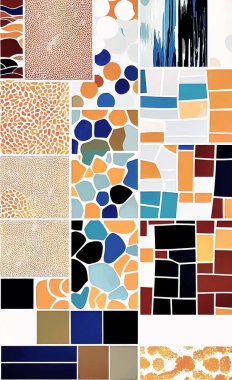 Tekstil ve duvar kağıdı desenleri. Basılabilir dijital illüstrasyon çalışması. Çiçek Yazdırma Tasarımı.