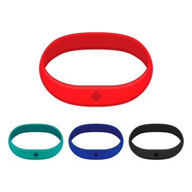 Tanıtım bilekliği tasarımı vektörü düz modern izole çizim