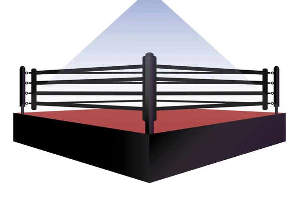 Boxe Ring Arena Design Vettore Piatto Moderno Isolato Illustrazione — Vettoriale Stock
