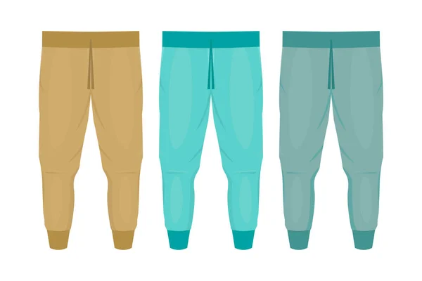 Sweatpants Fashion Design Vector Flat Modern Isolated Illustration — Stock Vector