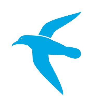 Albatross bird vector icon flat design modern isolated illustration