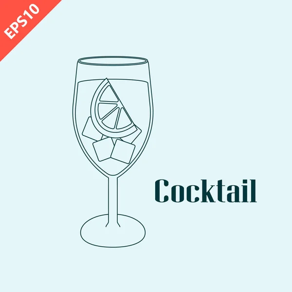hand drawn Aperol spritz cocktail alcohol drink with orange slice and ice design vector flat modern isolated illustration