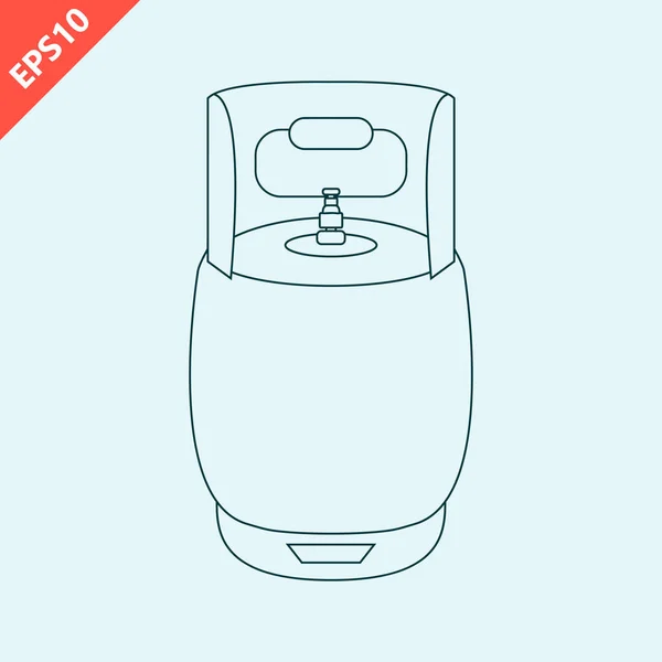 Hand drawn gas tank design vector flat modern isolated illustration