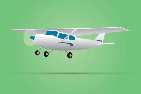 Cessna Αεροπλάνο Σχεδιασμό Κινουμένων Σχεδίων Διάνυσμα Επίπεδη Σύγχρονη Απεικόνιση — Διανυσματικό Αρχείο