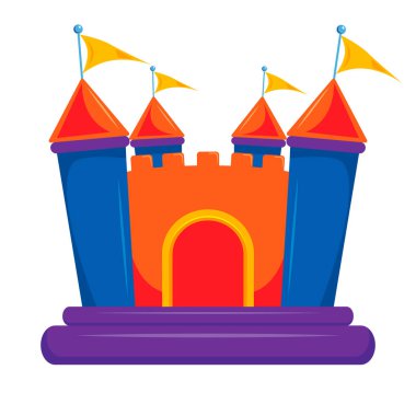 Şişme ev tasarımı vektörü düz modern izole çizim