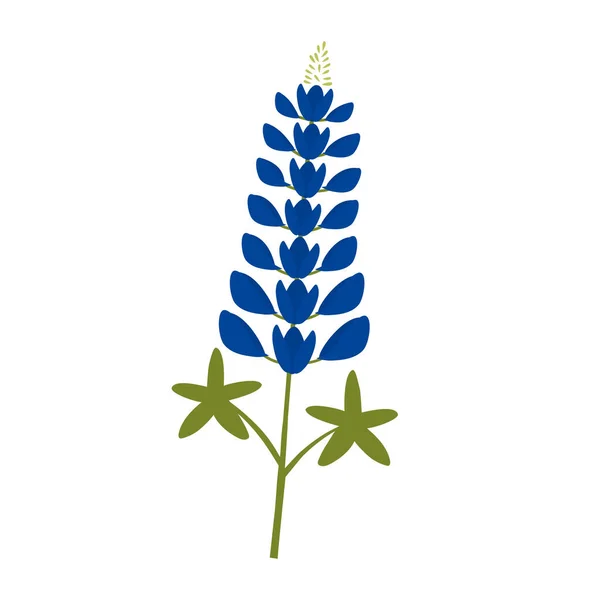 Cute Bluebonnet Logo Cartoon Icon Design Template Flat Isolated Modern — Stock Vector