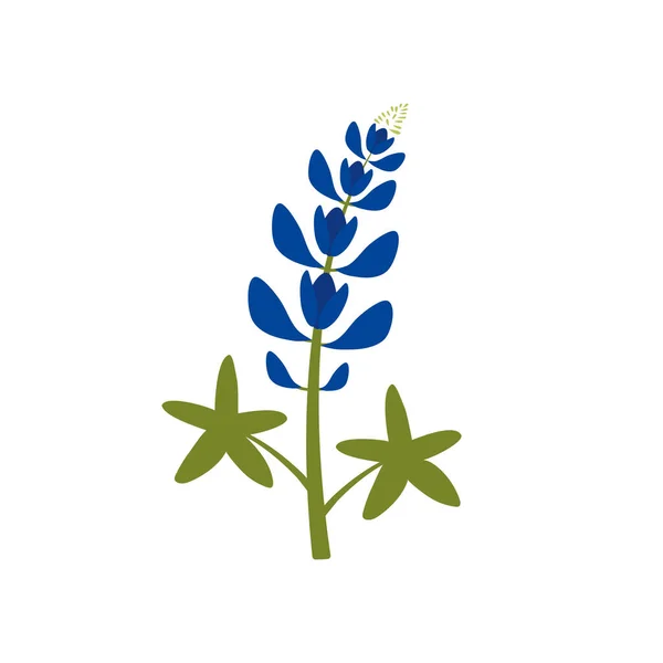 Roztomilý Bluebonnet Logo Kreslené Ikony Design Šablona Ploché Izolované Moderní — Stockový vektor