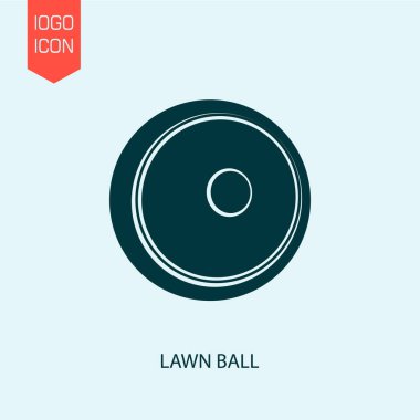 lawn ball design vector icon flat modern isolated illustration