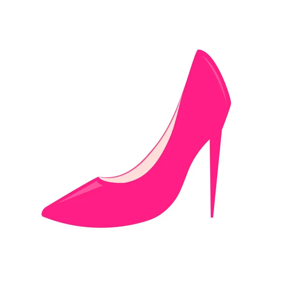 Pink Women Shoe High Heels Icon Design Vector Modern Illustration — Stock Vector