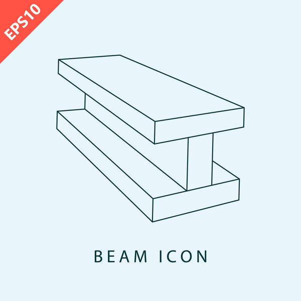 beam construction icon design vector flat isolated modern illustration