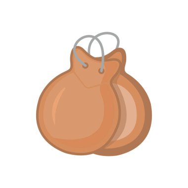 Castanet müzik aleti tasarım vektörü düz modern izole illüstrasyon