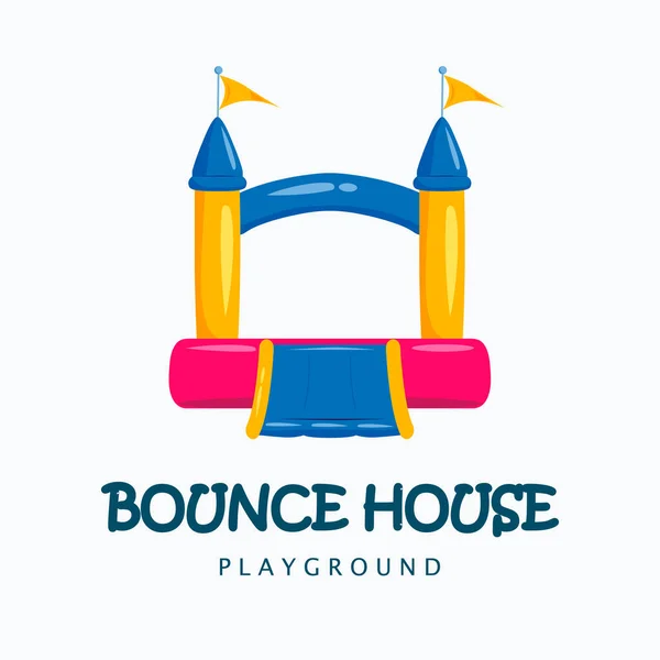 Bounce House Logo Icon Design Vektor Flach Modern Isoliert Illustration — Stockvektor