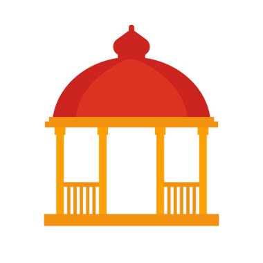 çardaklar tasarım vektör simgesi düz modern izole çizimler