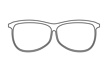 Güneş gözlüğü simgesi tasarımı vektörü düz modern izole görüntü