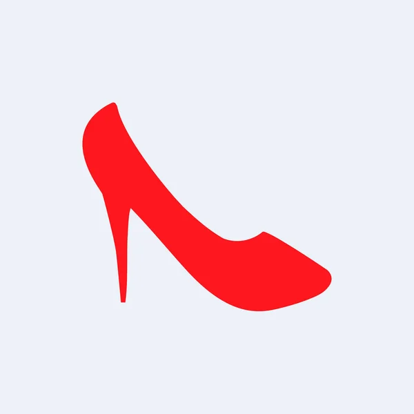 Zapatos Mujer Rojo Zapatos Tacón Alto Icono Diseño Vector Ilustración — Vector de stock