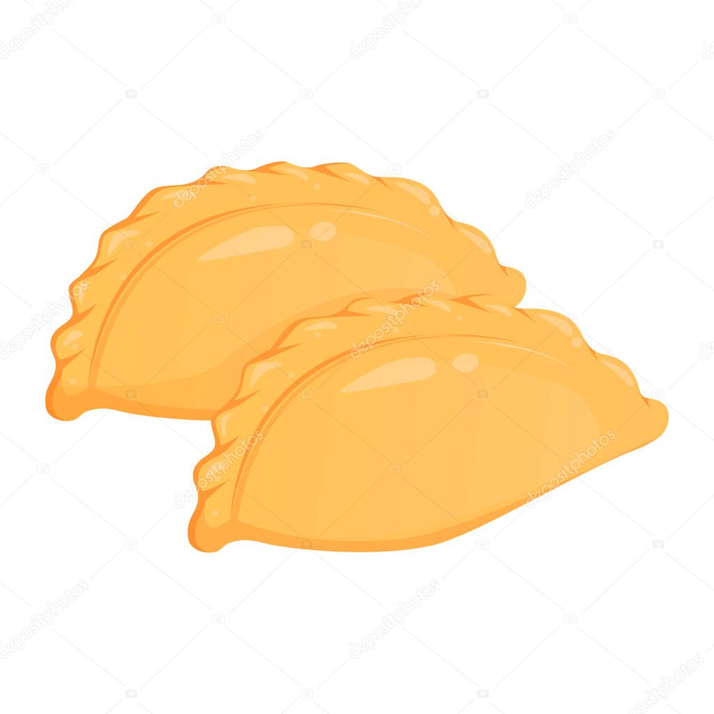 Empanada food design vector flat modern isolated illustration