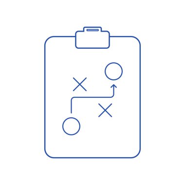 Spor taktik tahtası tasarım ikonu vektör düz modern illüstrasyon