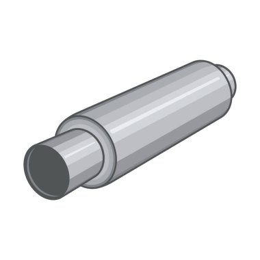 exhaust pipe design vector flat modern isolated illustration