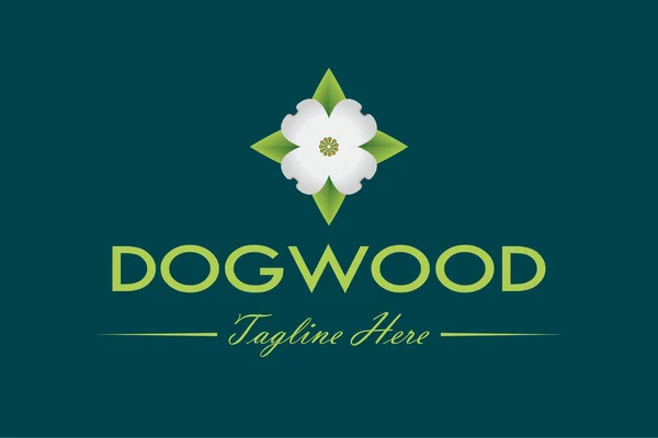 Dogwood Logo Icon Design Vector Flat Modern Isolated Illustration Stockillustration