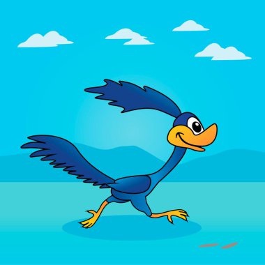 Road Runner tasarım vektörü düz modern izole resimleme