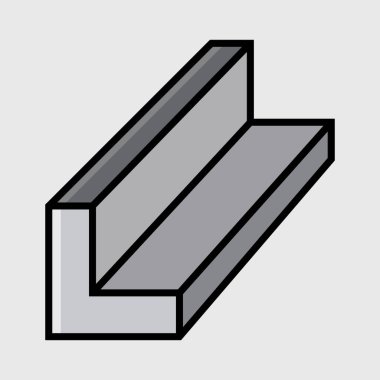 kiriş yapı simgesi tasarımı vektörü düz modern izole görüntü