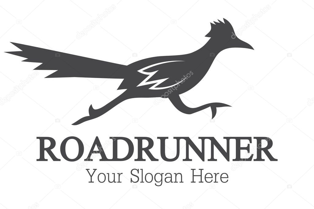 Road runner logo icon design vector flat modern isolated illustration