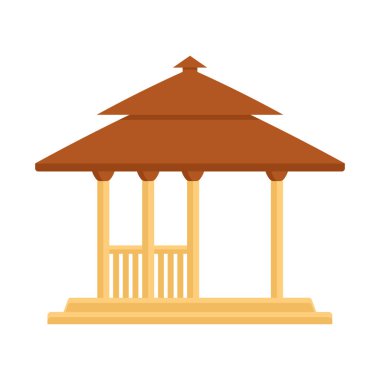 Gazebo design vector icon flat modern isolated illustration