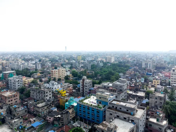 stock image A densely populated area adjacent to Howrah on the banks of the Ganges