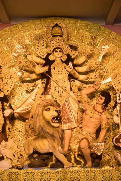 Durga Puja Maior Festival Índia Bengala Ocidental Este Puja Foi — Fotografia de Stock